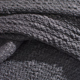 Grey Textured Chunky Knit, Cotton — photo 3