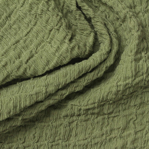 Polyester Stretch Crepe Fabric, 200 gsm, 150 cm — Green