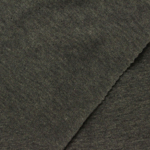 Dark Grey Marl Jersey Knit, Cotton-Poly, 140 gsm, 172 cm