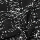Black Textured-Plaid Jacquard, Polyester — photo 3