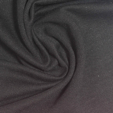 Polyester Cotton Piqué Knit Fabric, 206 gsm, 160 cm — Grey