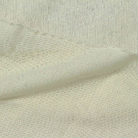 100% Cotton Jersey Knit Fabric, 135 gsm, 170 cm — White