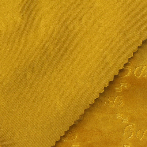 Yellow Tone-on-Tone Warp Knit, Polyester