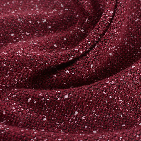 Maroon Marl Interlock Knit, Poly-Acrylic