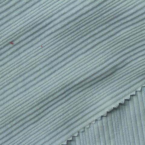 Cotton Stretch Rib Knit Fabric, 290 gsm — Blue