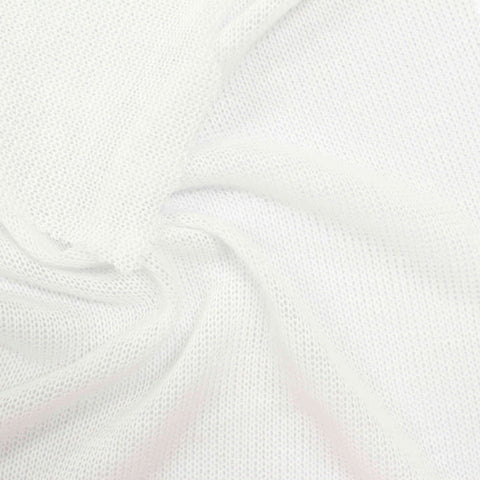Viscose Stretch Chunky Knit Fabric, 145 gsm, 147 cm — White