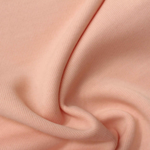 Polyester Acrylic Stretch Interlock Knit Fabric, 320 gsm, 150 cm — Pink