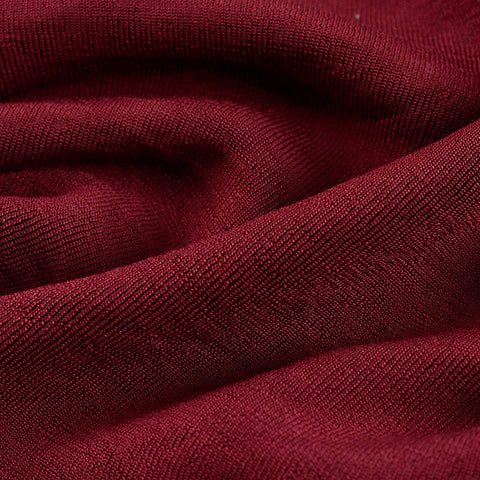 Brushed Polyester Stretch Interlock Knit Fabric, 620 gsm, 145 cm — Red