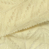 Cream Openwork-Leaf Pointelle Knit, Polyester — photo 3