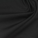 Viscose Nylon Stretch Ponte Knit Fabric, 210 gsm, 160 cm — Black — photo 3
