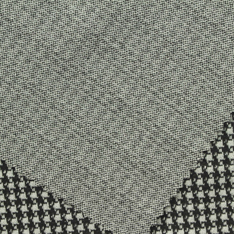 Black Houndstooth Jacquard, Polyester, 260 gsm, 155 cm