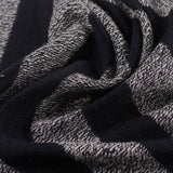 Black Horizontal-Stripe Knit, Poly-Viscose — photo 3