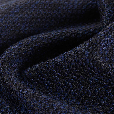 Jacquard 100% Polyester Interlock Knit Fabric, 415 gsm — Black