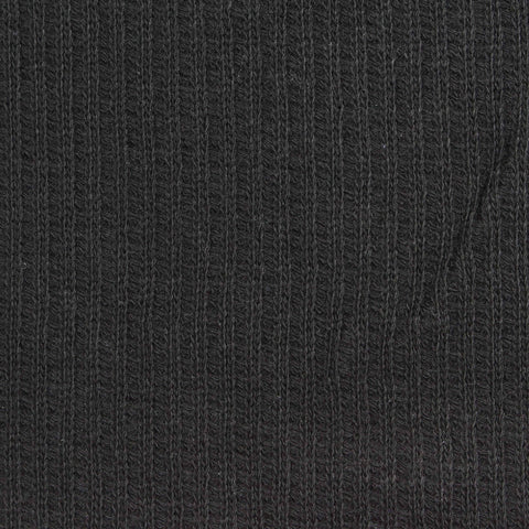 100% Cotton Rib Knit Fabric, 247 gsm, 135 cm — Black