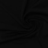 Polyester Stretch Linen-Look Fabric, 229 gsm, 160 cm — Black — photo 3