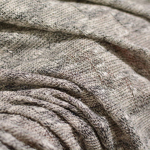 Grey Marl Jacquard, Cotton-Poly