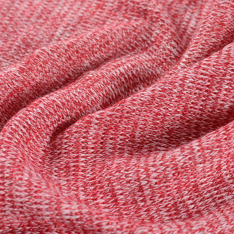 Red Marl Chunky Knit, Poly-Viscose, 230 gsm