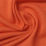 Bright Orange Textured French Terry, Cotton — photo 3