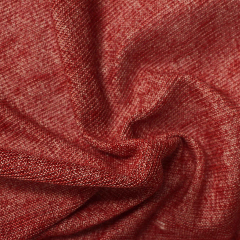 Red Marl Chunky Knit, Poly-Viscose, 170 gsm