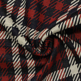 Navy Plaid Jacquard, Poly-Viscose — photo 3