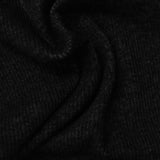 Dark Grey Marl Rib Knit, Poly-Cotton — photo 3