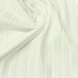 Polyester Stretch Rib Knit Fabric, 180 gsm, 145 cm — White — photo 3