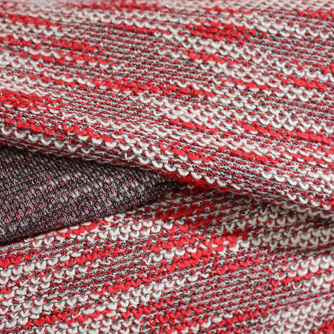 Red Marl Chunky Knit, Viscose-Poly, 208 gsm, 160 cm, ref EF-4758