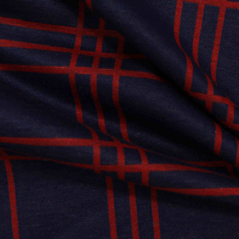 Red Plaid Jacquard, Polyester, 260 gsm