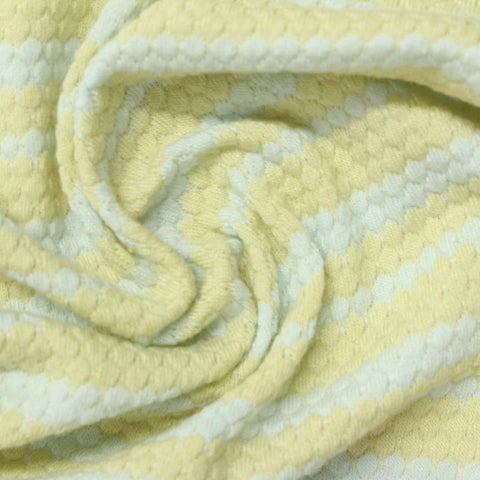 Yellow Dot Jacquard, Poly-Viscose