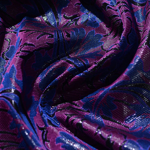 Purple Floral Jacquard, Polyester