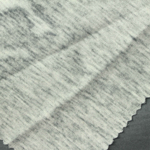 Grey Abstract Jersey Knit, Cotton-Poly