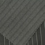 White Vertical-Stripe Ponte Knit, Viscose — photo 3