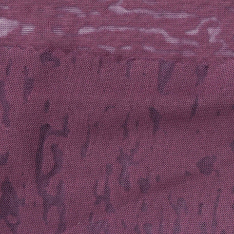 Dark Purple Abstract Knit, Cotton-Poly