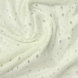 Jacquard Polyester Stretch Knit Fabric, 160 gsm, 150 cm — White — photo 3