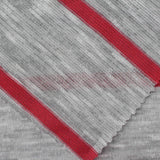 Red Horizontal-Stripe Jersey Knit, Poly-Viscose — photo 3