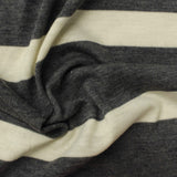 Dark Grey Stripes Jersey Knit, Poly-Viscose — photo 3