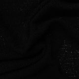 Polyester Viscose Chunky Knit Fabric, 215 gsm, 160 cm — Black — photo 3