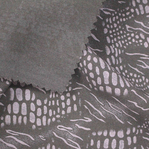 Grey Animal Print Knit, Poly-Viscose
