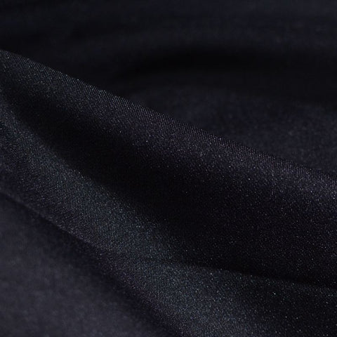 100% Polyester Interlock Knit Fabric, 250 gsm, 155 cm — Black