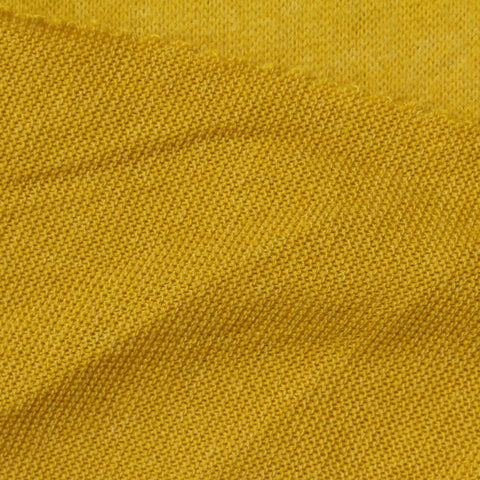 Brushed 100% Polyester Chunky Knit Fabric, 185 gsm, 165 cm — Yellow