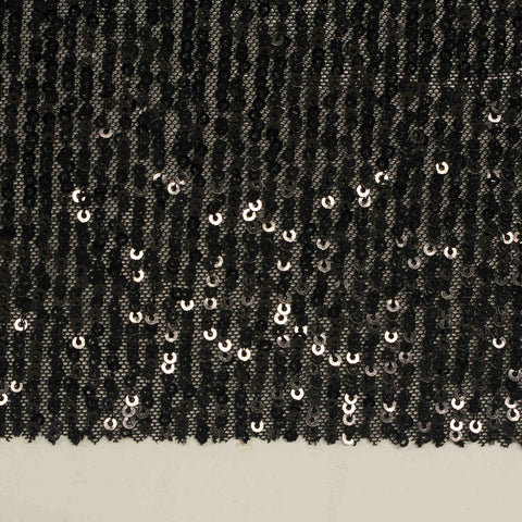 Black Sequin Mesh, Polyester