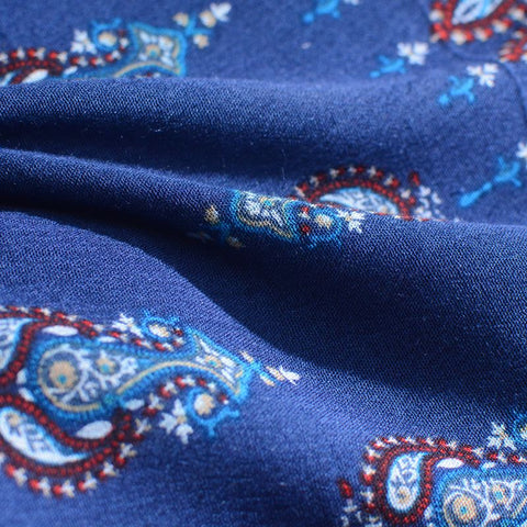 100% Viscose Crepe Fabric, 130 gsm, 128 cm — Navy