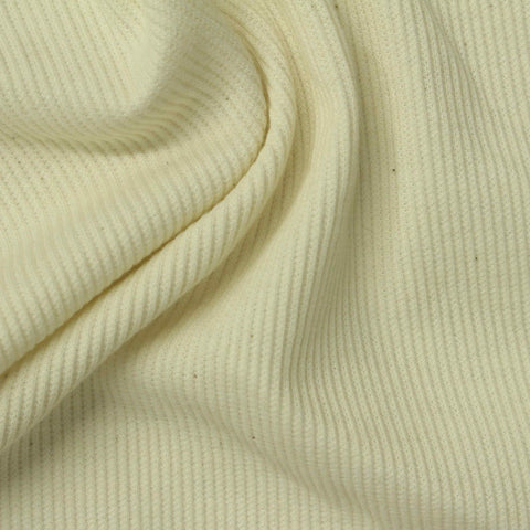 Polyester Cotton Stretch Rib Knit Fabric, 250 gsm, 155 cm — Khaki