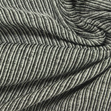 Black Diagonal-Stripe Rib Knit, Polyester — photo 3