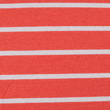 Orange Horizontal-Stripe Jersey Knit, Viscose-Cotton