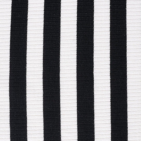 Black Vertical-Stripe Rib Knit, Poly-Viscose, 175 gsm, 135 cm