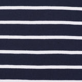 Navy Stripe Jersey Knit, Poly-Viscose
