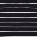 White Horizontal-Stripe Knit, Polyester, 150 gsm