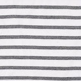 White Horizontal-Stripe Ponte Knit, Viscose-Poly — texture