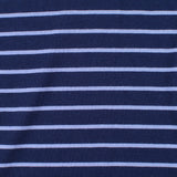 Striped Cotton Modal Jersey Knit Fabric, 160 gsm, 160 cm — Navy
